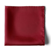 THE SOLID REDDISH MAROON SILK POCKET SQUARE